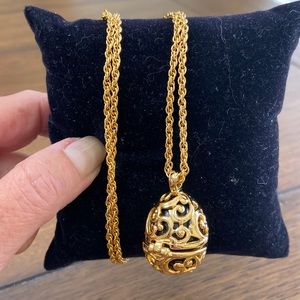 Joan Rivers Faberge egg necklace
